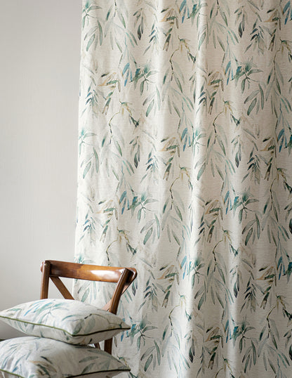 A Pair of  Floral Botanical Curtains, Floral Window Curtain, Meadow Floral Curtains, Bedroom/living room curtains, Custom Curtain Panels