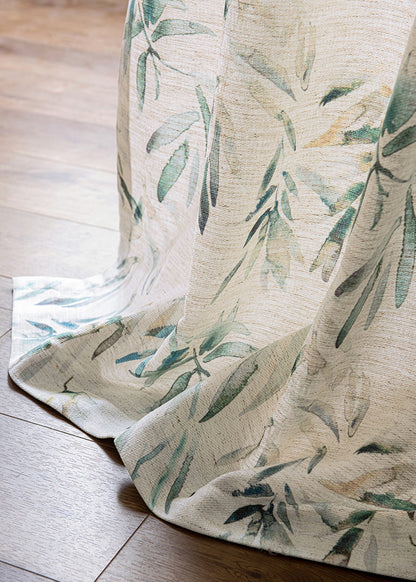 A Pair of  Floral Botanical Curtains, Floral Window Curtain, Meadow Floral Curtains, Bedroom/living room curtains, Custom Curtain Panels