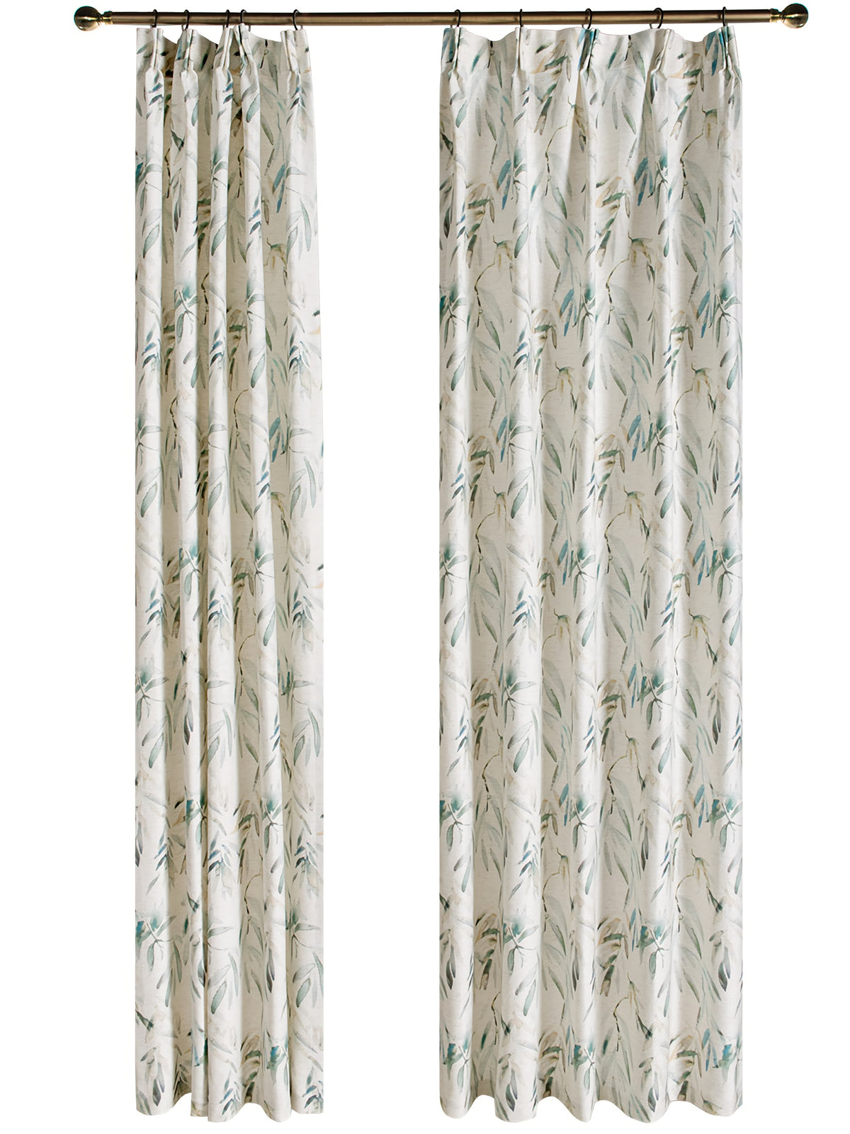 A Pair of  Floral Botanical Curtains, Floral Window Curtain, Meadow Floral Curtains, Bedroom/living room curtains, Custom Curtain Panels