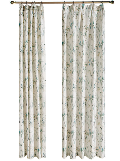 A Pair of  Floral Botanical Curtains, Floral Window Curtain, Meadow Floral Curtains, Bedroom/living room curtains, Custom Curtain Panels
