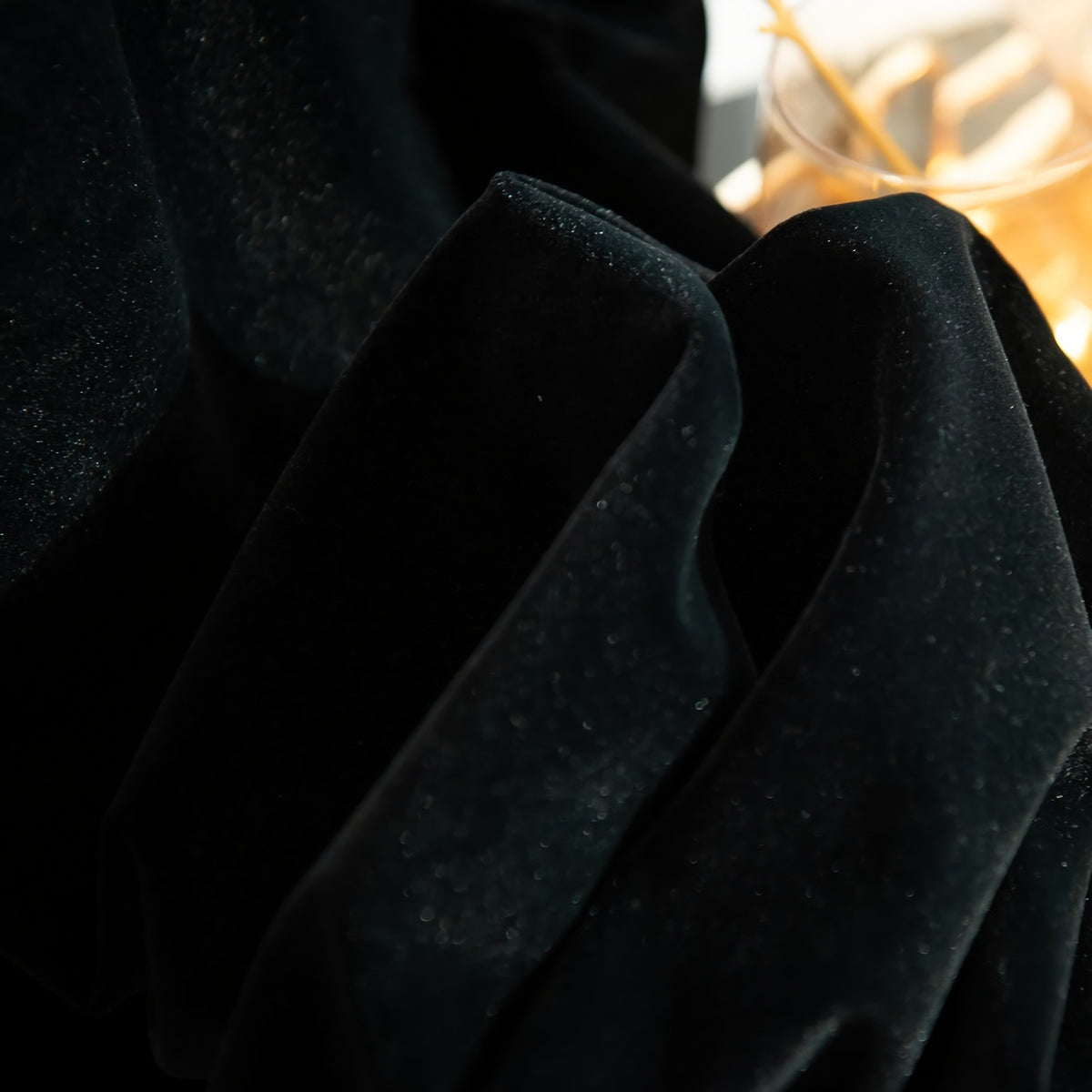 A Pair of Custom Heavy Black Velvet Curtains - Luxurious Drapery Panels for Living Room - 102 Inch Long Velvet Curtains